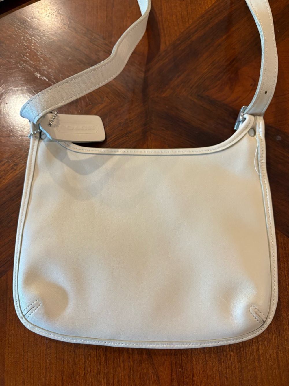 Coach Classic Cream Leather Small Crossbody Bag - Women - Picture 7 of 15